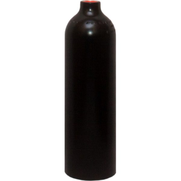 Alu flaske svart 0,85L 200 bar u/kran-0