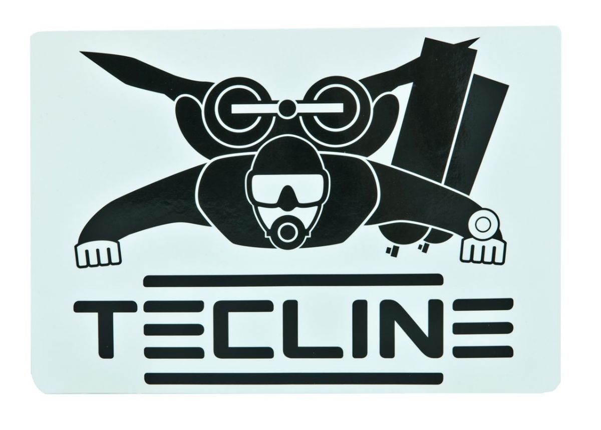 Tecline "Diver" Logo Klistremerke 14x20 cm-0